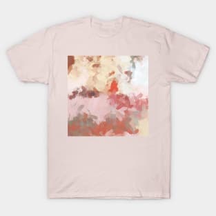 Maroon Emotion Abstract Painting T-Shirt